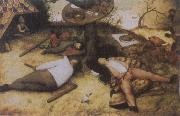 BRUEGEL, Pieter the Elder The Land of Cockayne oil on canvas